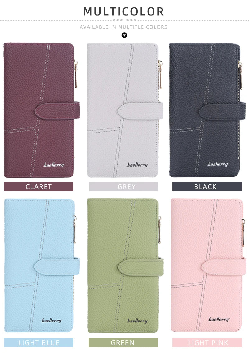 Women Long Wallets Slim Purse Handbags Female Purse Luxury Card Holder High Quality Zipper Wallet Pocket For Women
