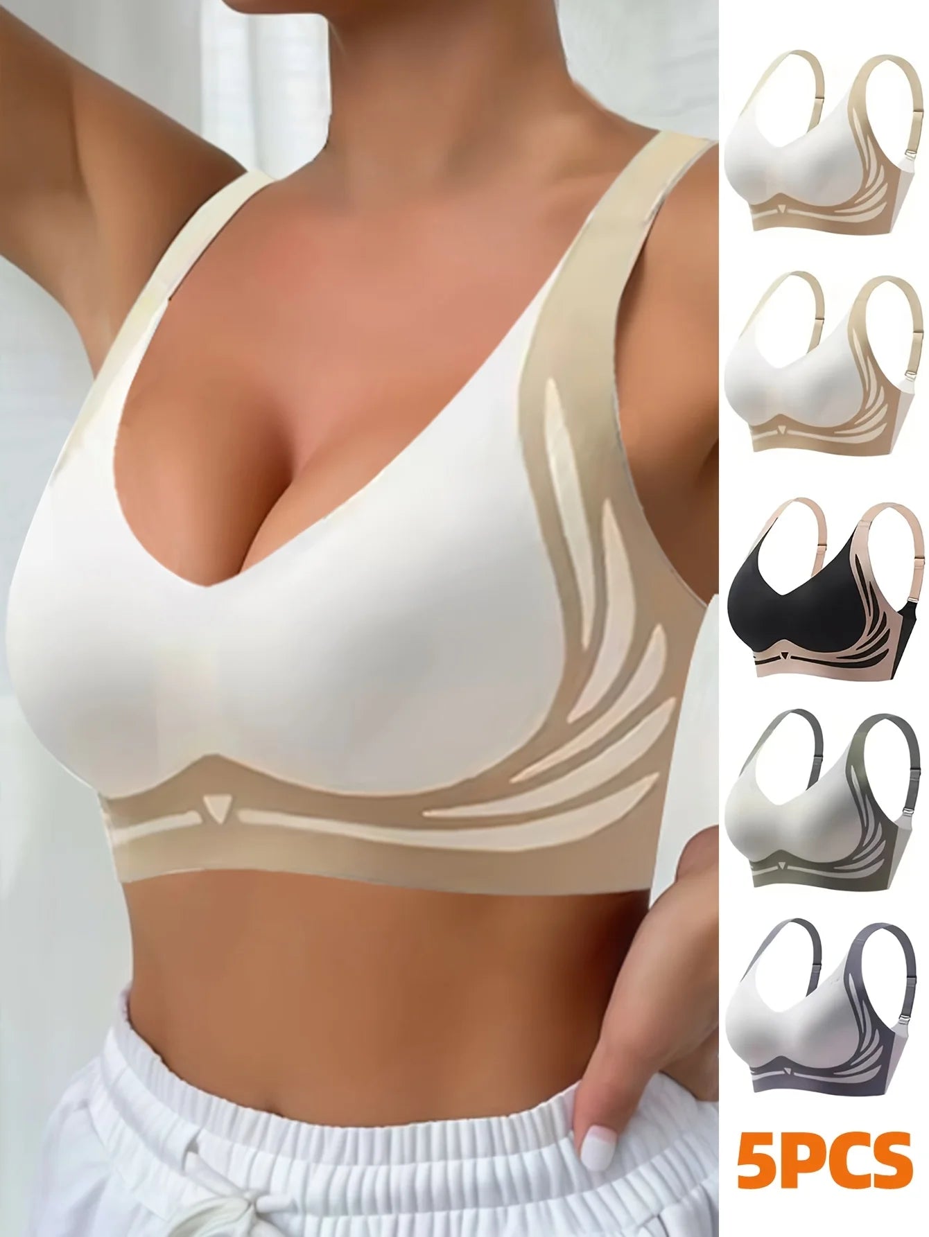 High-intensity sports bra for women - shock absorption, anti-sagging lining design, breathable elastic sport top.