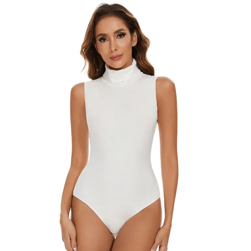 Bodysuit for Women Tummy Control New Tops Body Shaper Compression Butt Lifting Shapewear High Collar Sleeveless Bodysuits