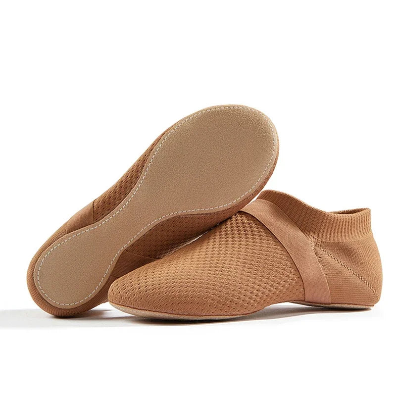 Ballet Flats Dance Shoes for Women Soft Bottom Teacher Class Exercise Shoe Jazz Adult Indoor Latin Practice Shoes