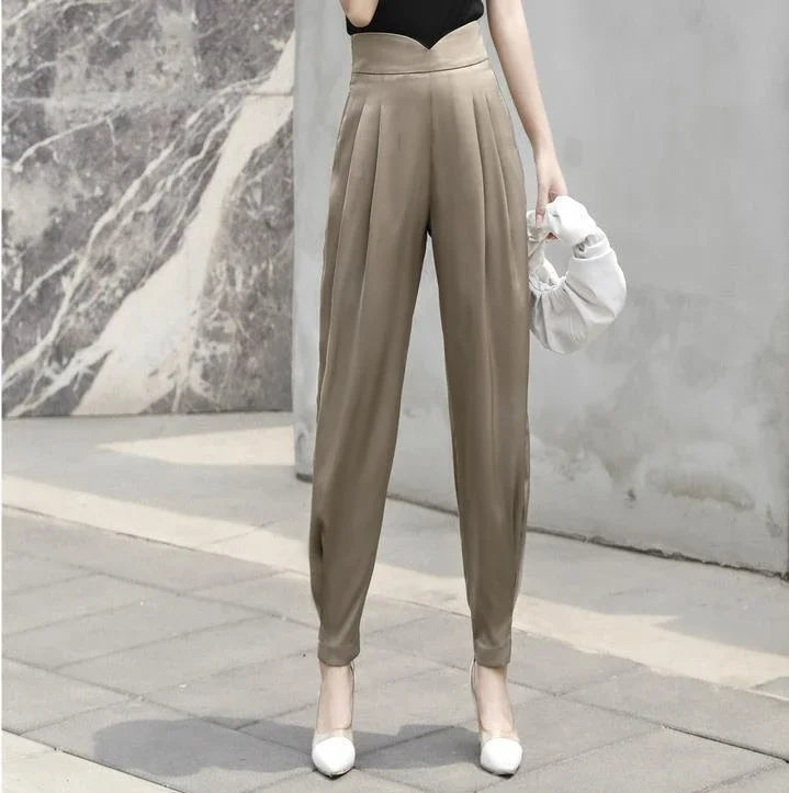 Trousers for Woman Pencil Solid Clothing Black Women's Pants High Waist Y2k Streetwear Autumn Cotton Elastic G Classic Quality