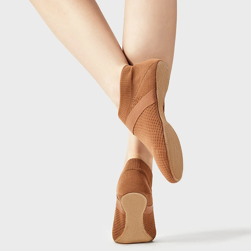 Ballet Flats Dance Shoes for Women Soft Bottom Teacher Class Exercise Shoe Jazz Adult Indoor Latin Practice Shoes