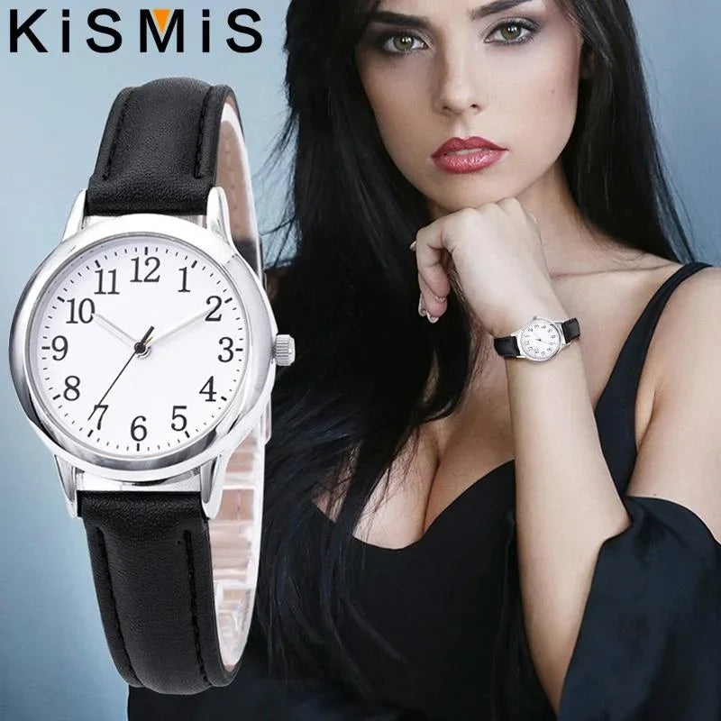 Women Quartz Watch Fashion Simple Dial Thin Bracelet Easy to Read Numerals Ladies Wristwatch Casual Stylish Watch for Women