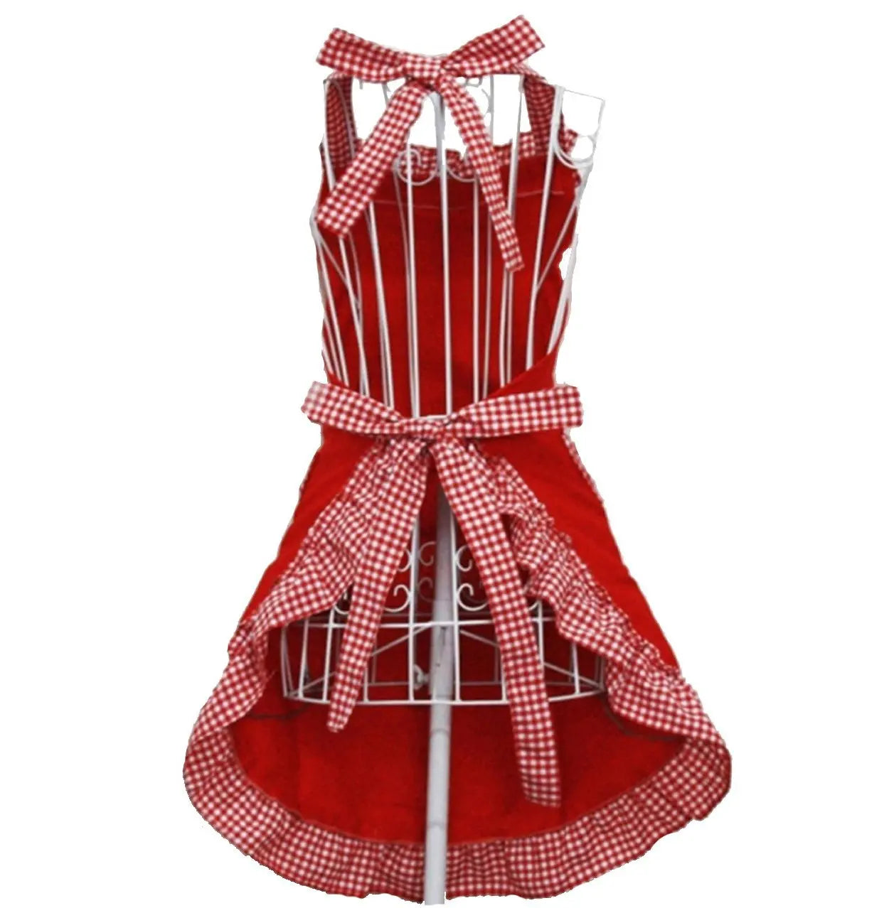 Kitchen Apron Cute Uniform Apron Flirty Outfit Dress Women Girl Fashion Lovely Bowknot Lace Anti-fouling Apron with Pockets Gift
