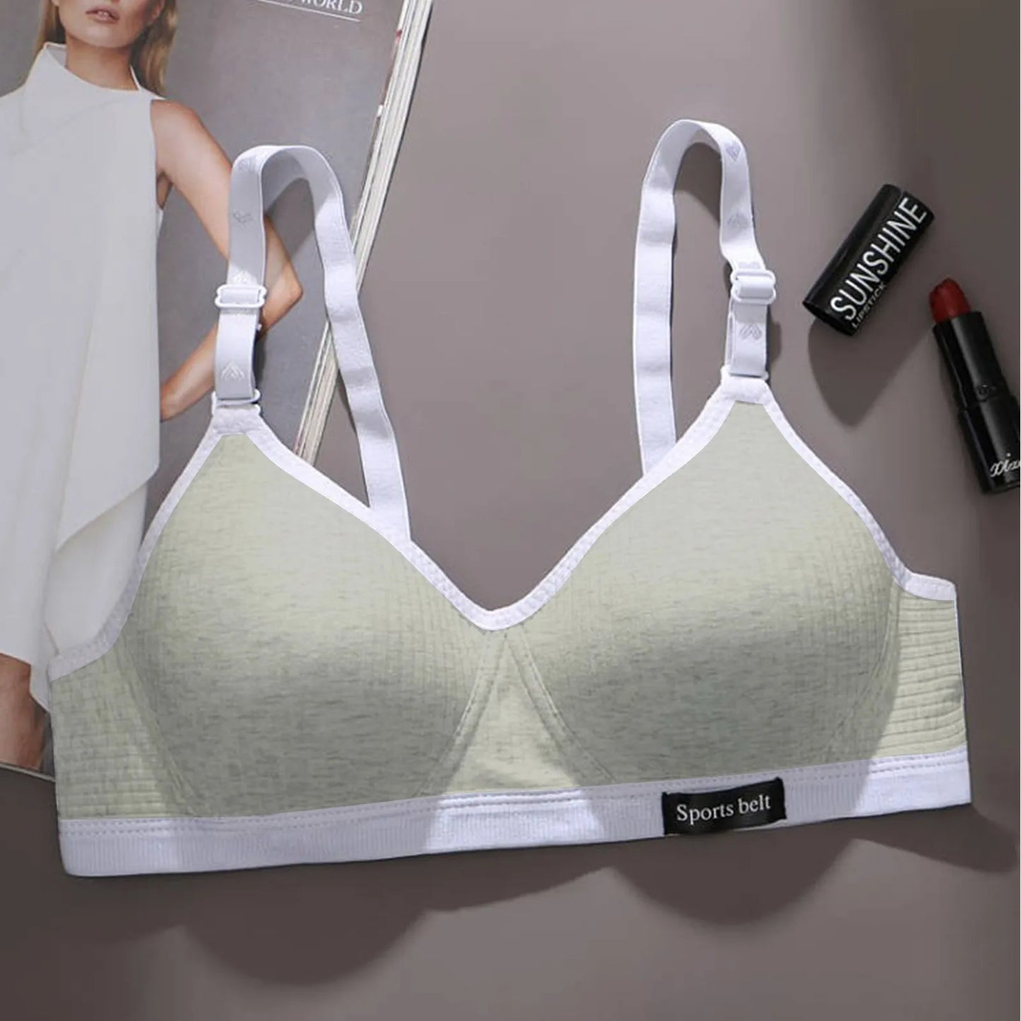 Womens Classic Pure Color Push Up Bras Fashion Adjustable Straps Full Coverage Thin Soft and Comfy Underwear