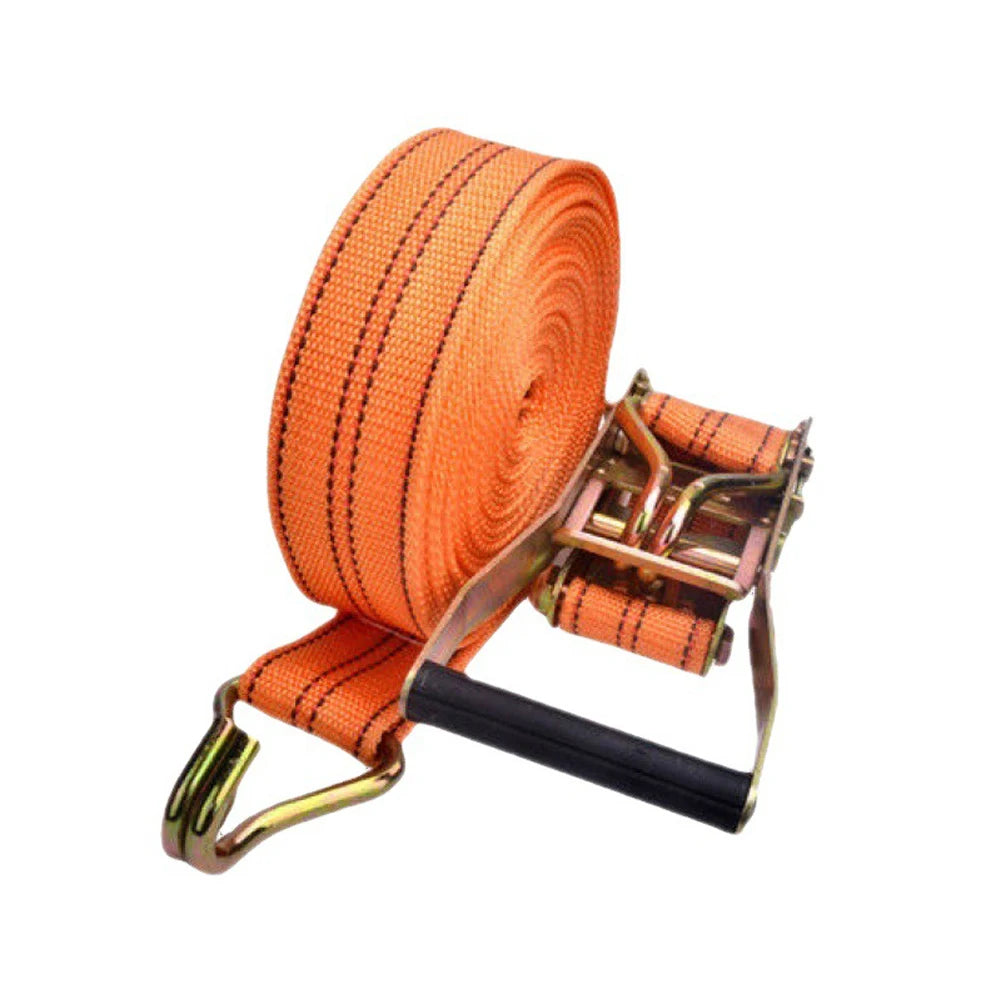 Heavy Duty Ratchet Tie Down Straps 3-10 Meter Long 40mm Wide Double Hook Lashing Belt for Truck Cargo Securing Transport Binding