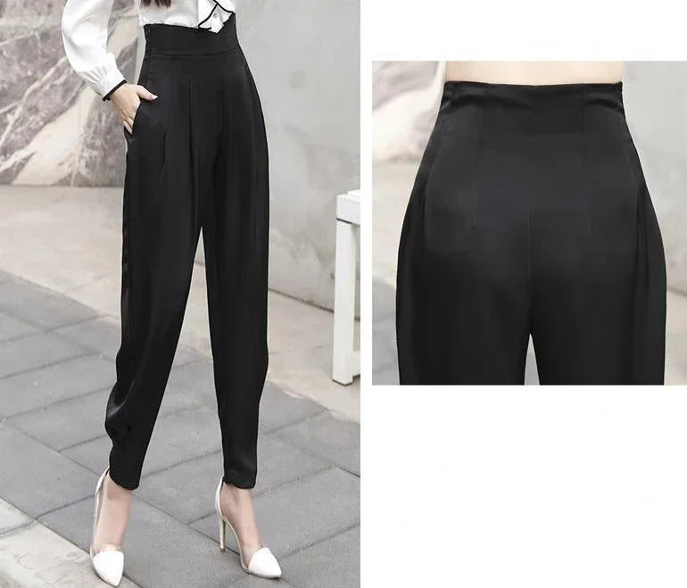 Trousers for Woman Pencil Solid Clothing Black Women's Pants High Waist Y2k Streetwear Autumn Cotton Elastic G Classic Quality