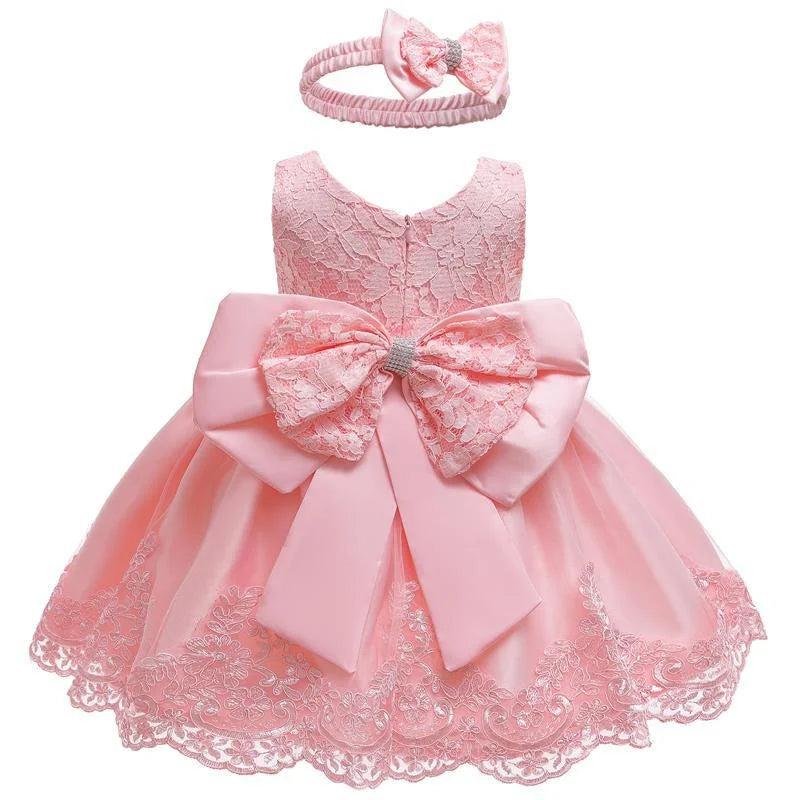 Girls Dress 2025 Children Easter Carniva Tutu Wedding Kids Dresses For Girls Vestidos Party Princess Bow Christmas Baby Dress