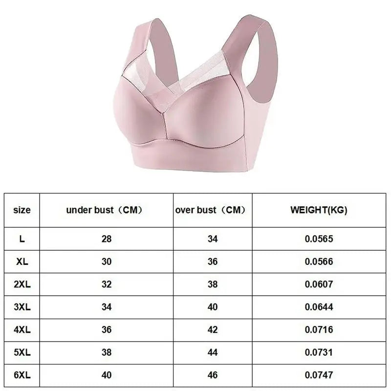 women Posture Bra Wireless Ergonomic Push-Up Comfort Bra With Back Support Breathable And Non-Slip Bras For Women And Girls