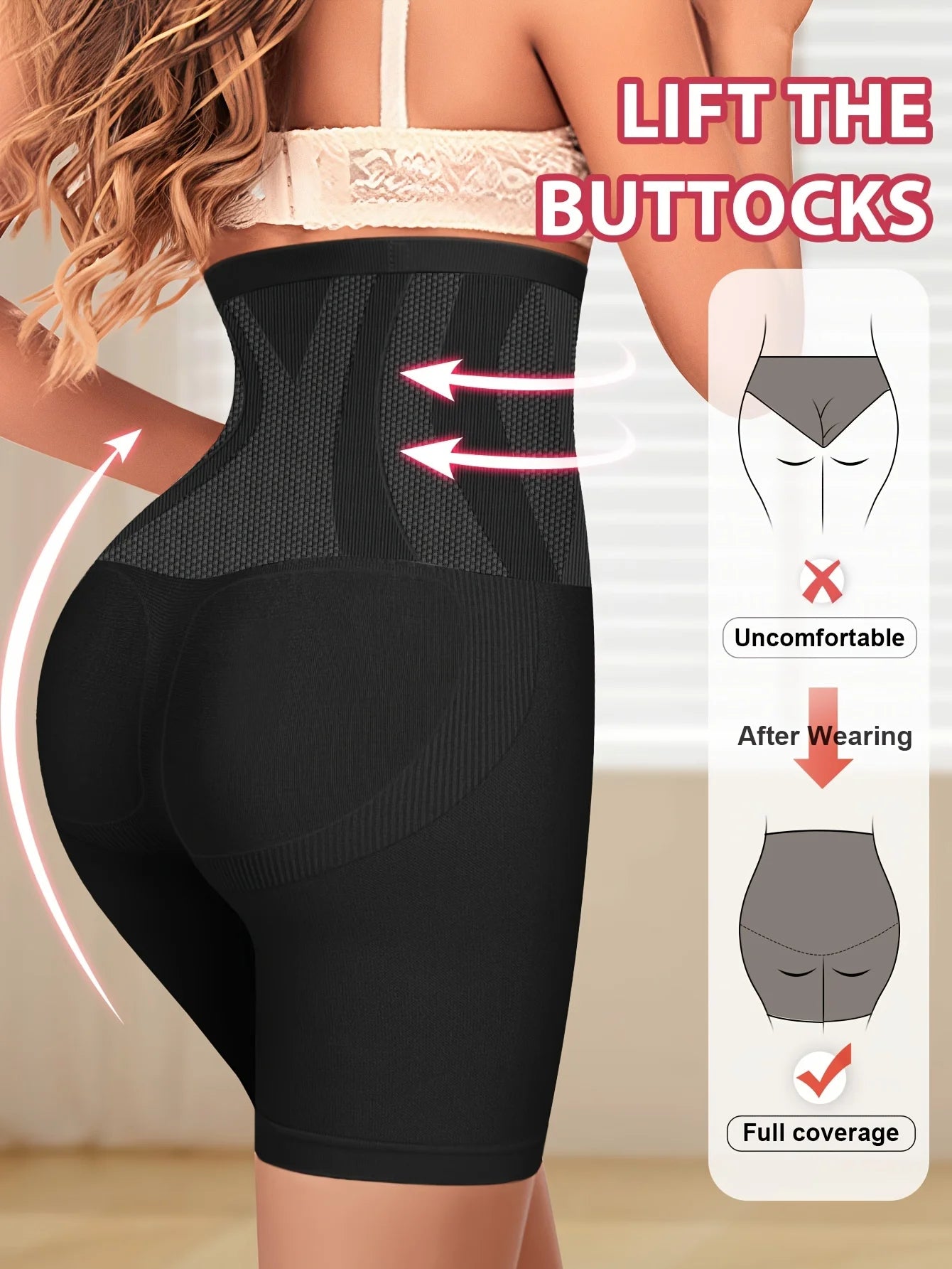 1pcs High Waist Tummy Contouring Seamless Panties Seamless Panties Women's Panties Four Corner Panties Flat Panties Comfortable