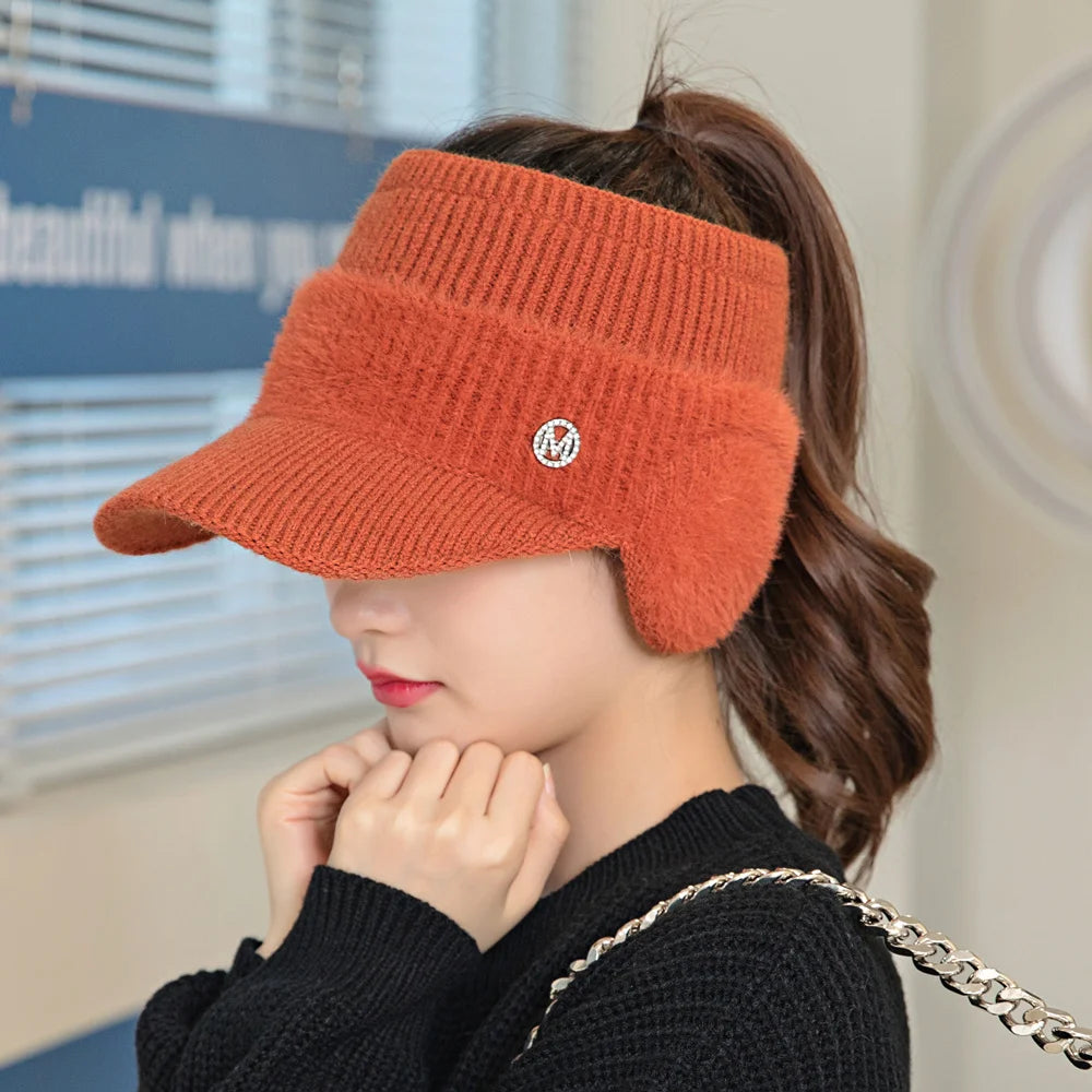New Women Winter Hat  Fashion Streetwear Decorate Beanie Hat For Women Casual Knitted Warm Cap