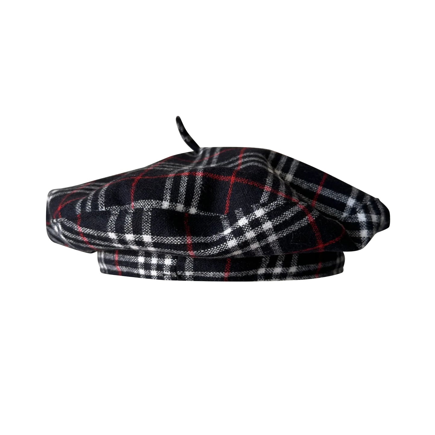 New Berets for Women in Autumn Winter British Inspired Checkered Design UFO shaped Face Slimming Retro Elegant Painter Hats
