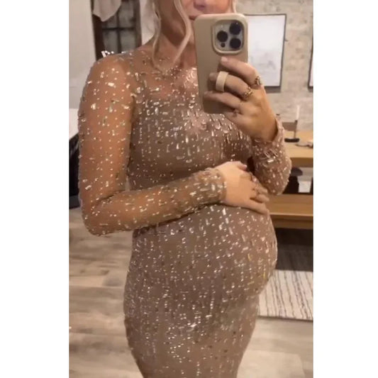 Sparkly Wedding Dresses maternity dresses photoshoot vestidos para embarazadas платье для беременных baby shower