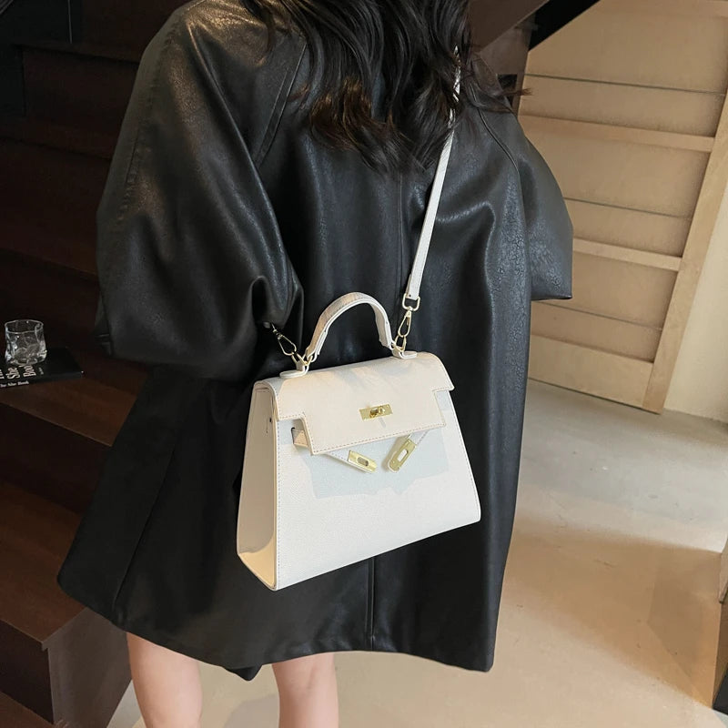 Stylish High-End Minimalist Handbag For Women Featuring Trendy Design And Large Capacity Solid Color Crossbody Bag Luxury