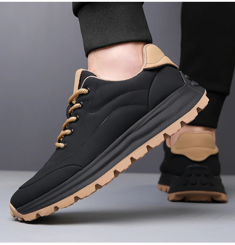2025 New High-Quality Casual Sports Shoes With Breathable Leather Surface Anti Slip Soft Sole Round Toe Sports Shoes 38-44