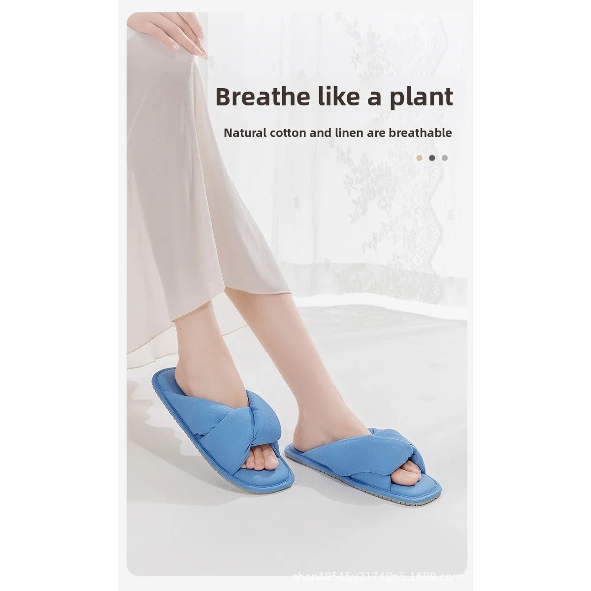 Slippers women's spring 2025 new non-slip, silent and comfortable four-season indoor home slippers women