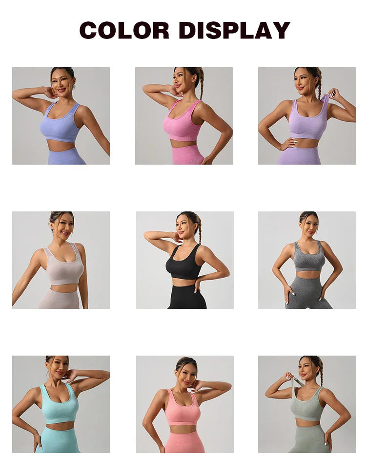 Women Sport Bras Yoga Shirt Fitness Running Vest Underwear Padded Bra Crop Sports Workout Top Wireless Push Up Brassiere New
