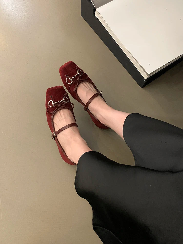 Shoes Woman 2024 Square Toe Autumn Elegant Female Footwear New Fall Summer Moccasin Dress Mary Janes Shoes Woman 2024 Female Foo