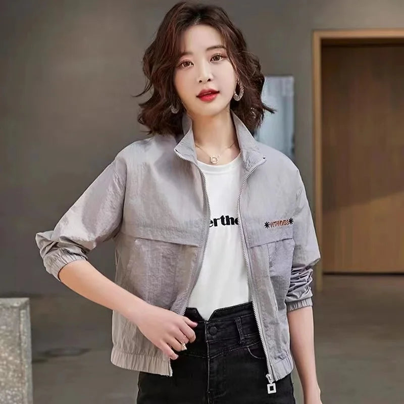 Sunscreen Coat Women's Summer Outerwear Breathable Joker UV Protection Sun-Protective Clothing Jacket Thin 2024 New Female Tops