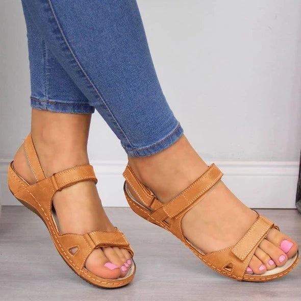 2025 NEW Sandals  Women Summer Open Toe Comfy Super Soft Premium Orthopedic Low Heels Walking Sandals Fashion Sandals
