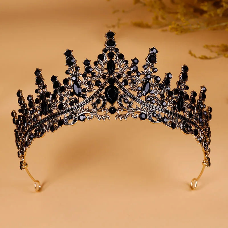 Bridal Headwear - A Golden Lady Fashion Wedding Crown, Rhinestone Classic Princess Tiaras