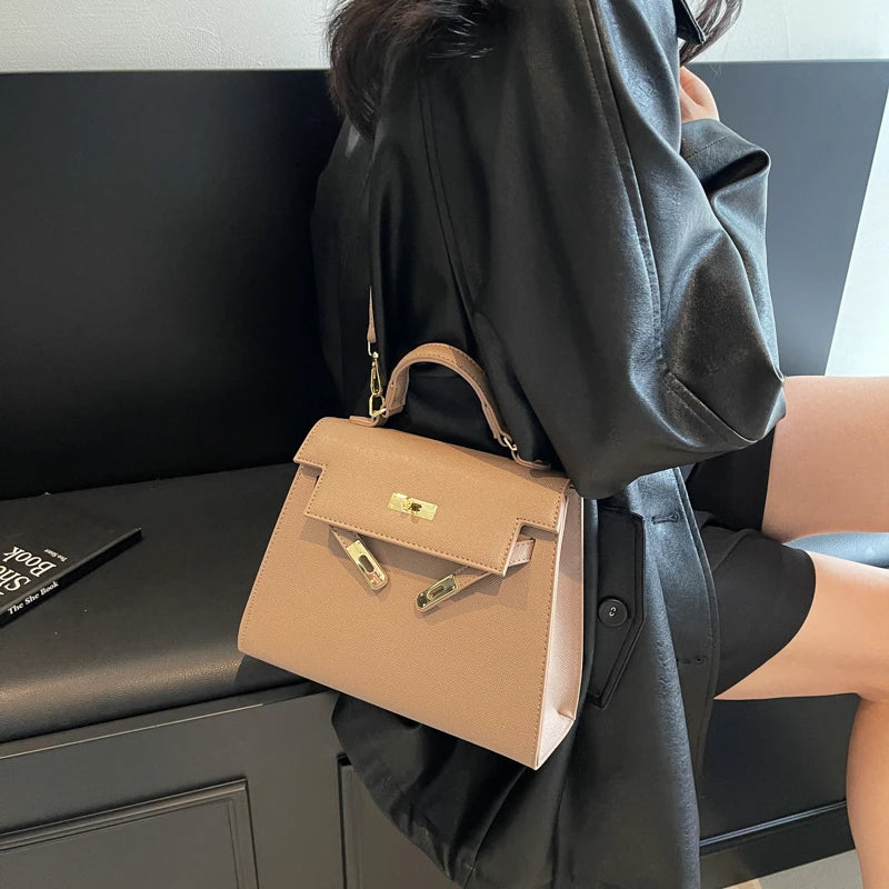 Stylish High-End Minimalist Handbag For Women Featuring Trendy Design And Large Capacity Solid Color Crossbody Bag Luxury