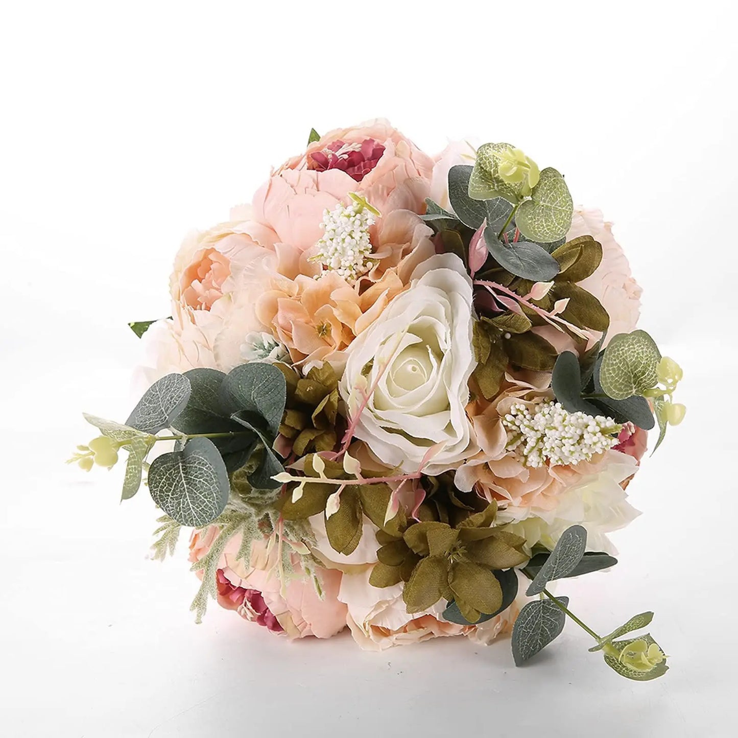 30CM Wedding Decoration Bridal Holding Flowers Artificial Roses Bundle Home Decoration Photography Props Silk Flowers