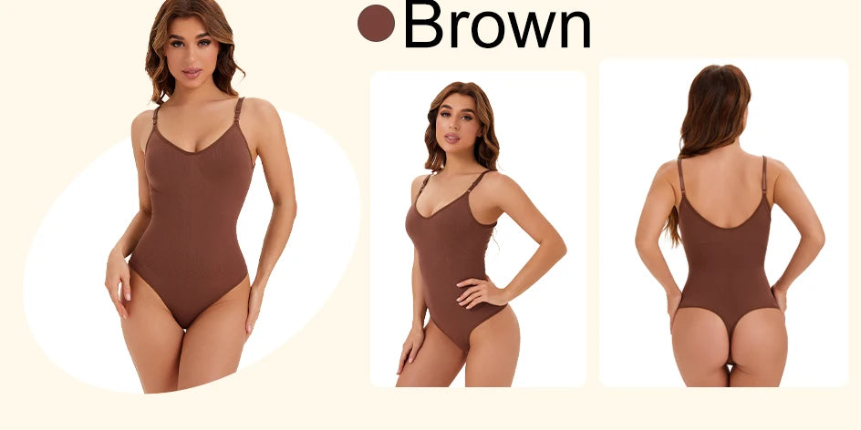 High Elastic Bodysuit for Women Tummy Control Shapewear Sexy Seamless Sculpting Thong Body Shaper Slimmer Slimming Black Tank