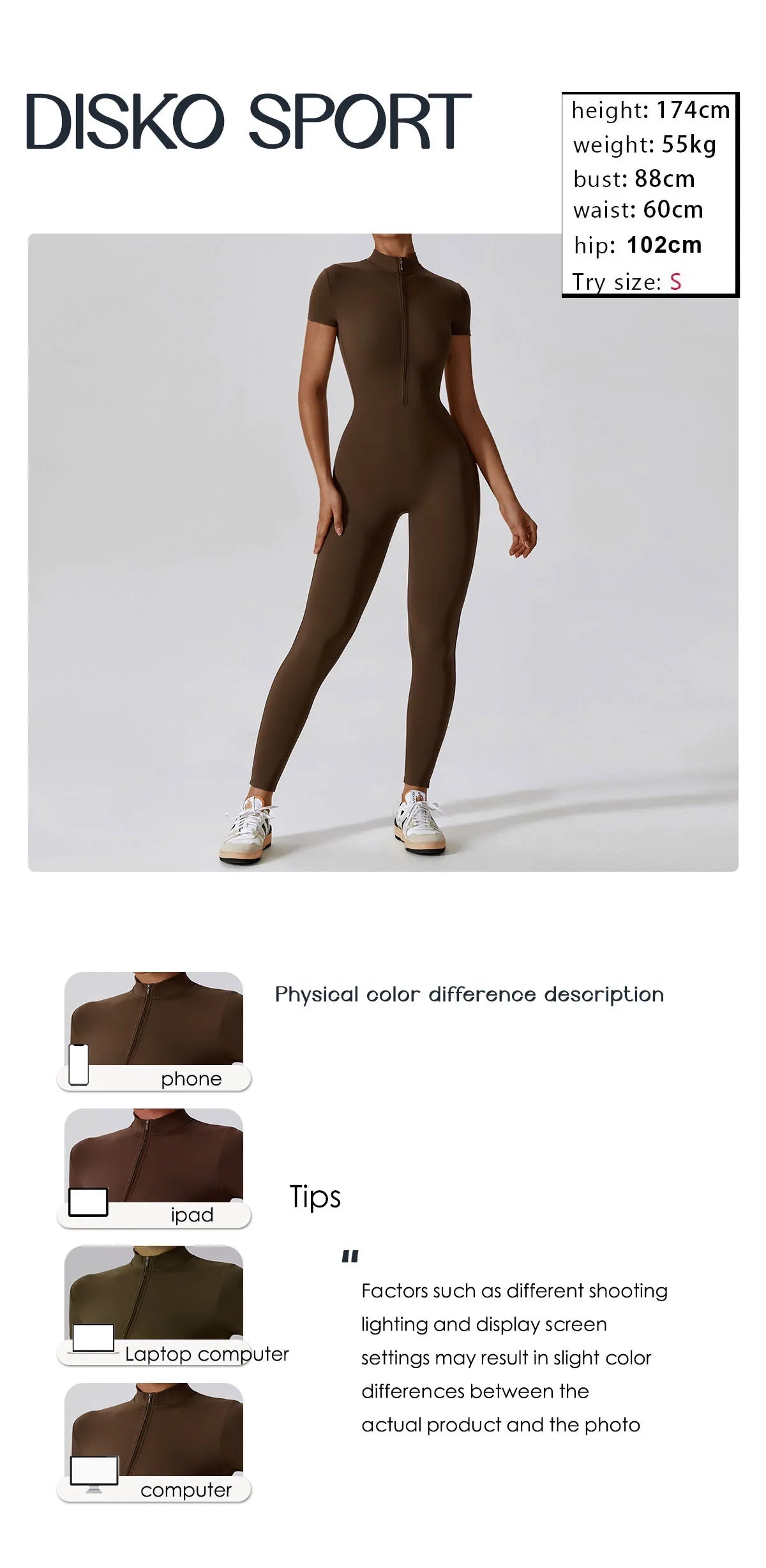 Women's High Elastic Yoga Bodysuit One-Piece Stand Collar Short Sleeve Gym Cycling Workout Sportswear