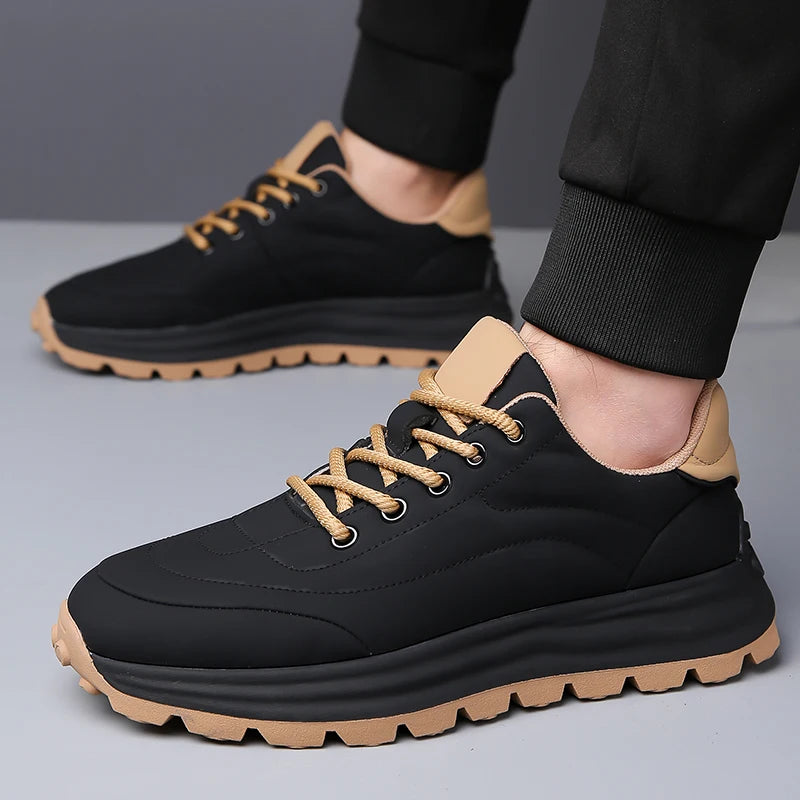 2025 New High-Quality Casual Sports Shoes With Breathable Leather Surface Anti Slip Soft Sole Round Toe Sports Shoes 38-44