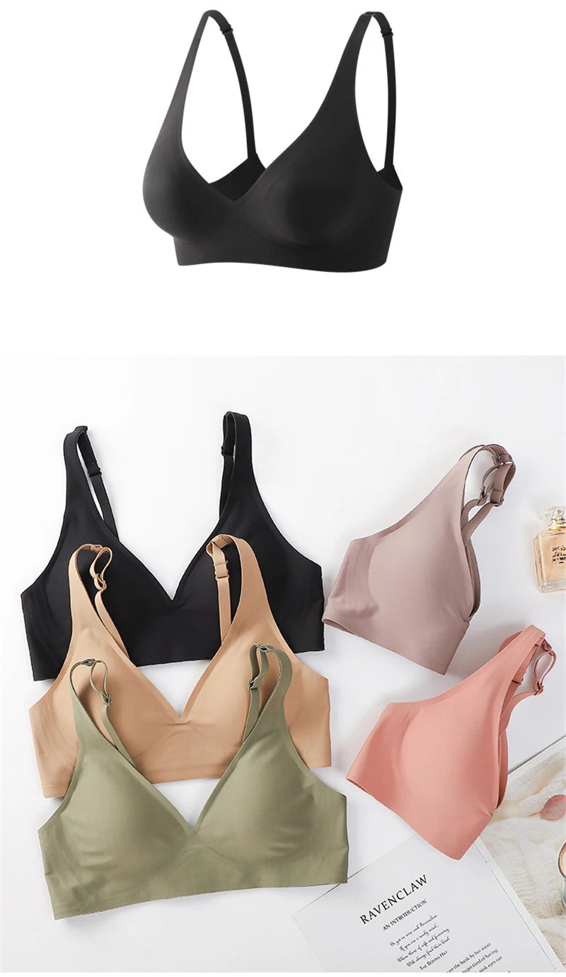 Sexy Bras For Women Seamless Women's Bra No Wire Push Up Brassiere Underwear Breathable Soft Thin Female Intimates  Lingerie