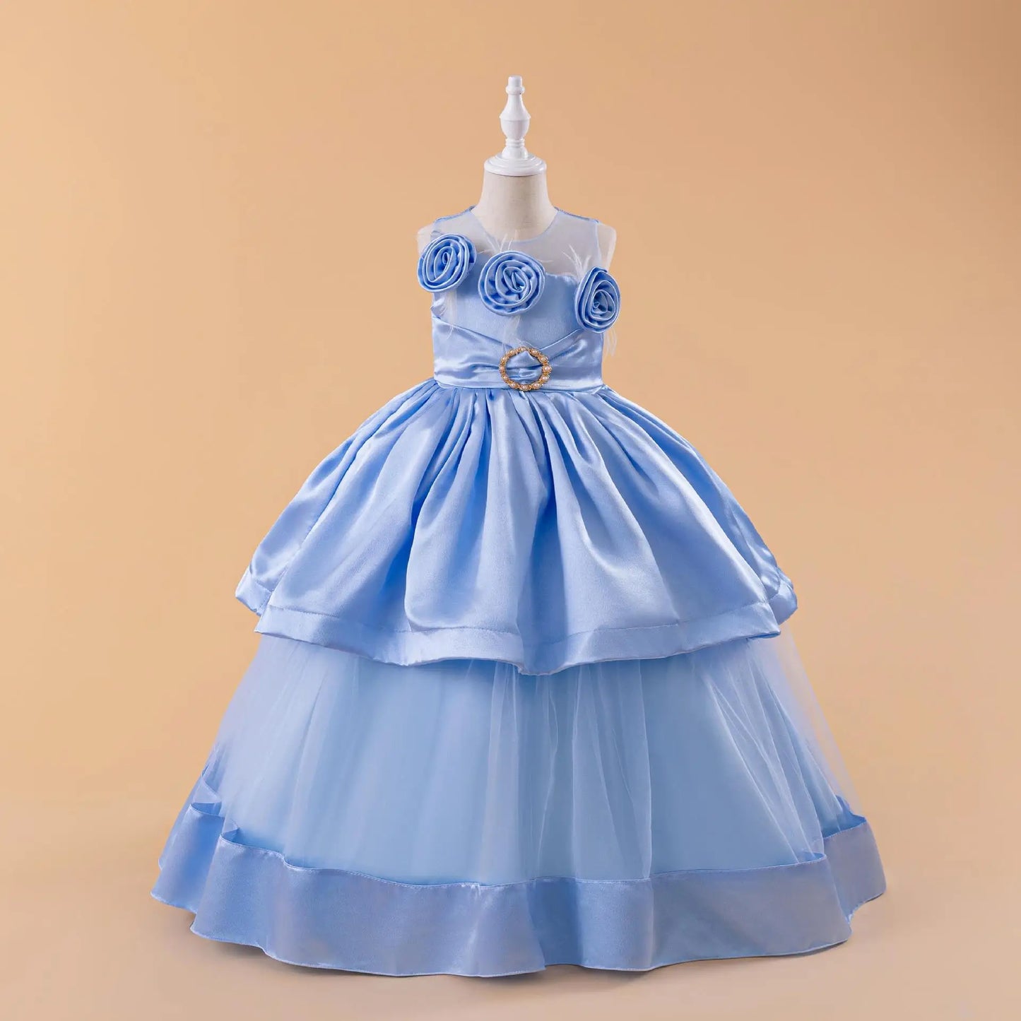 Children's Evening Gowns Flower Girl Gowns Long Dress Girls Hosting Party Birthday Gowns