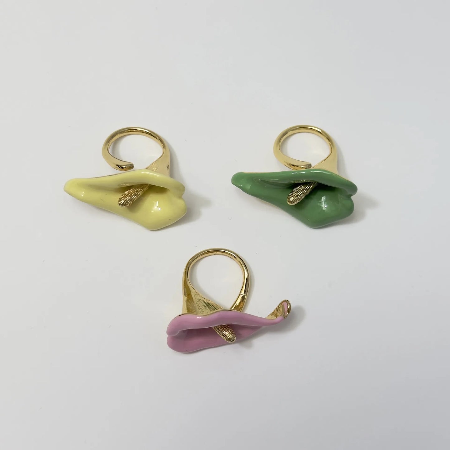 Metal enamel oil-dropped ring