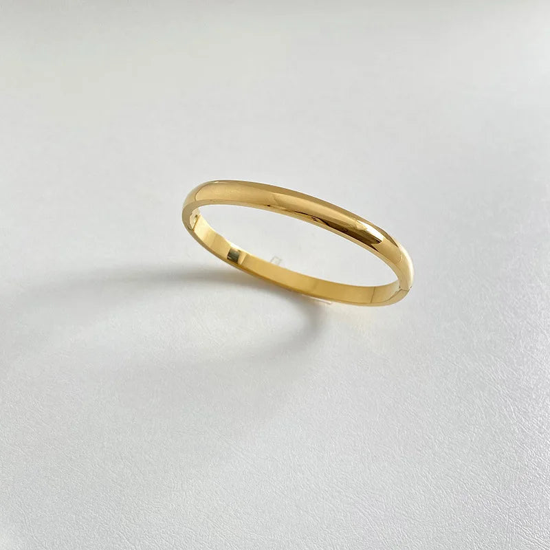 Stainless steel bangles for women minimalist simple bangles stainless steel jewelry new in non tarnish 2024