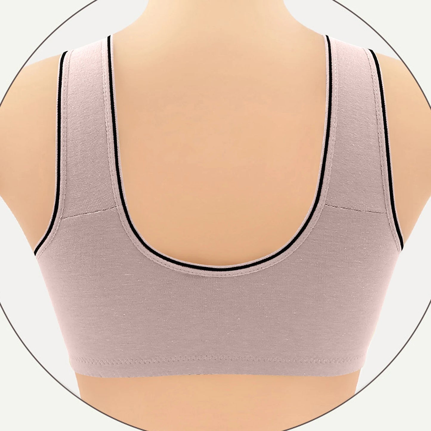 Women'S Front-Clasp Bra Printed Bra Pattern Vest-Style Design Comfortable Without Underwire Suitable Daily Wear All Seasons Home