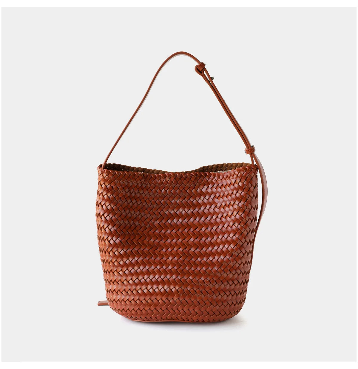 Motingsome Handwoven Bag Women's Bucket Luxury Designer Bags Niche Casual Bucket Bag Handmade French Retro Shulder Purse 2025