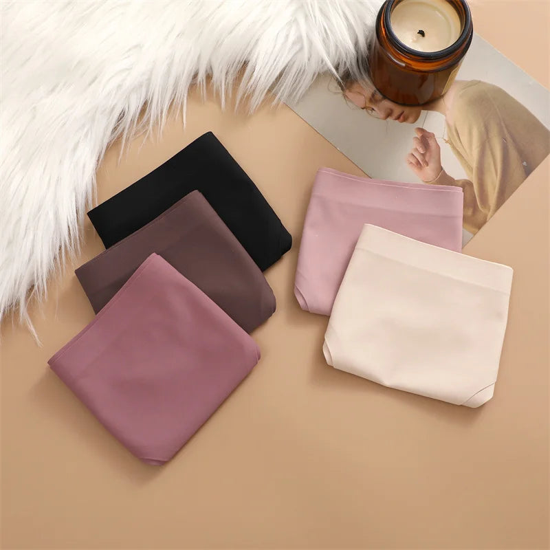 3PCS Women's Ultra-thin Seamless Panties Sexy Low Rise Brazilian Panties Ice Silk Underwear Sexy Panty Low Waist G-string Female