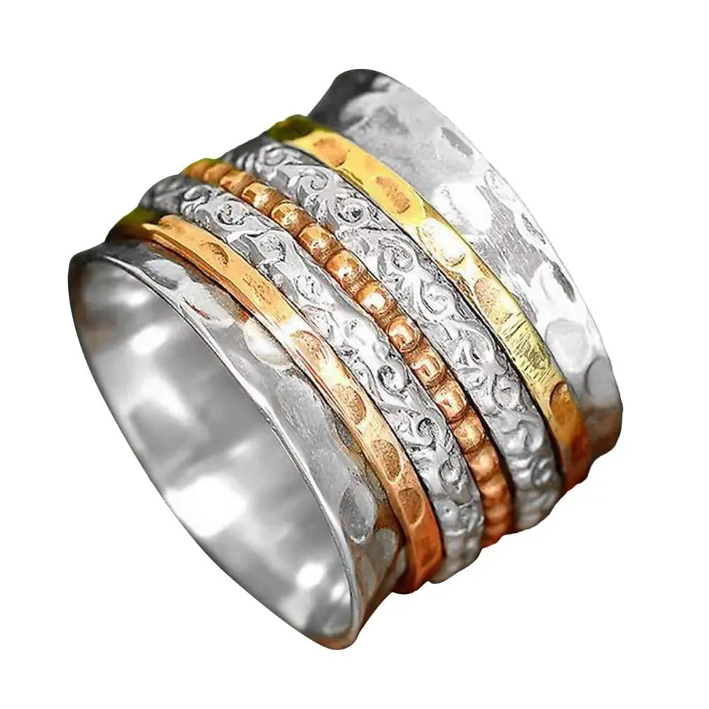 Rotating Ring Spinner Ring For Women Anxiety Reliefs Ring Band Daughter Ring From Mom Adjustable Ring For Women Or Girls