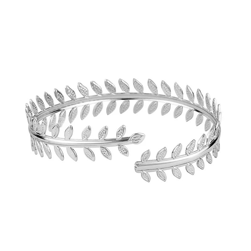 Fashion Arm Bracelet for Women Girls Mental Open Upper Arm Bangle Bracelet Simple Adjustable Armlet Armband