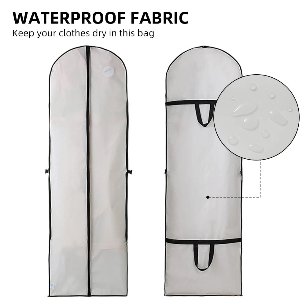 Wedding Gown Cover Dress Garment Clothes Storage Bag Foldable Dampproof Dustproof Washable Wedding Dress Long Dress Bag