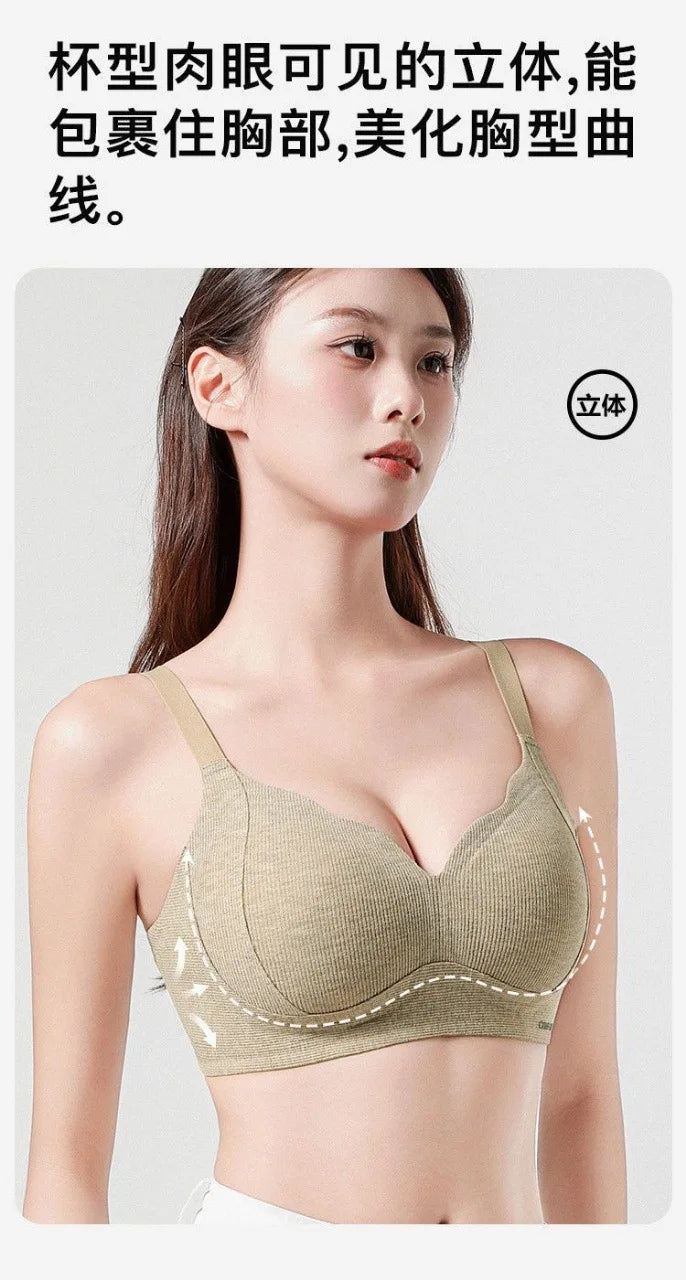 Wireless Lightly Lined Bra for Women Small Bust Support Anti Sagging Flexible Comfort Everyday Wear Enhancement S-XL BANERDANNI