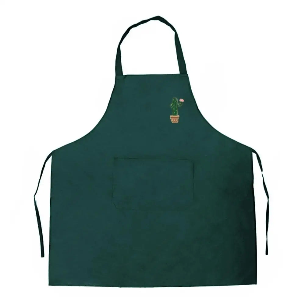 Kitchen Cooking Apron Unisex Household Solid Color Chef Waiter Barbecue Hairdresser Adult Pocket Apron Kitchen Supplies Tool
