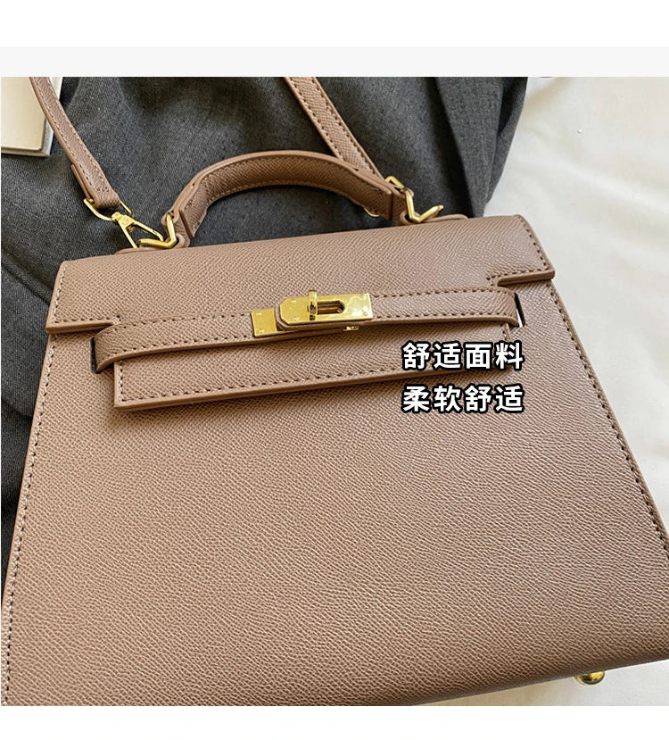 Stylish High-End Minimalist Handbag For Women Featuring Trendy Design And Large Capacity Solid Color Crossbody Bag Luxury