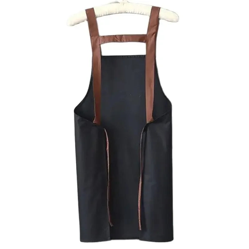 Kitchen Apron Waterproof Oilproof Convenient Pocket Chef Cooking Apron Men Women Barista Manicurist Work Aprons Waiter Uniform