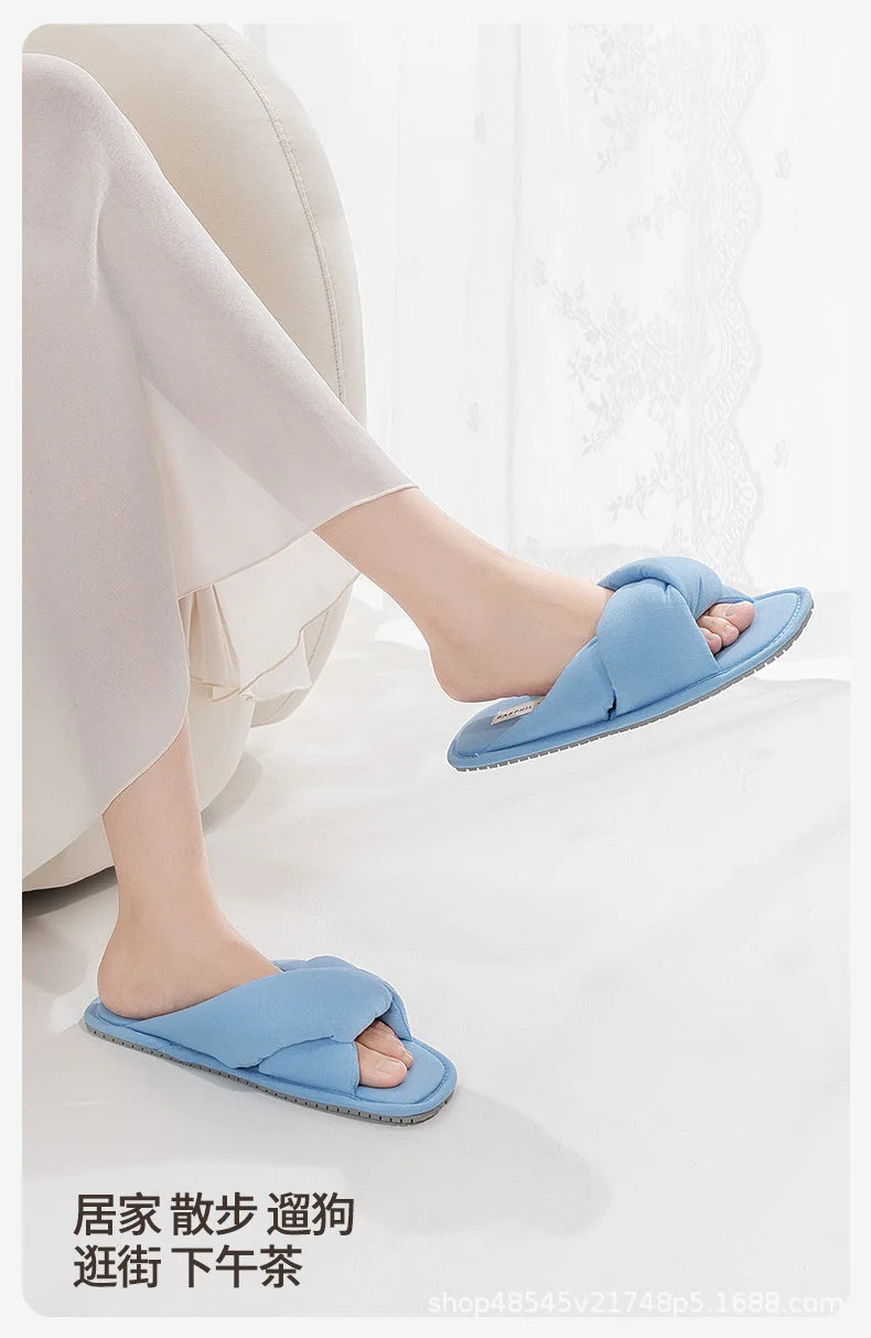 Slippers women's spring 2025 new non-slip, silent and comfortable four-season indoor home slippers women