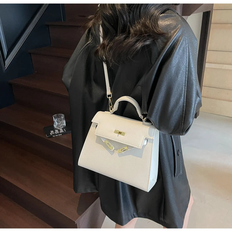 Stylish High-End Minimalist Handbag For Women Featuring Trendy Design And Large Capacity Solid Color Crossbody Bag Luxury