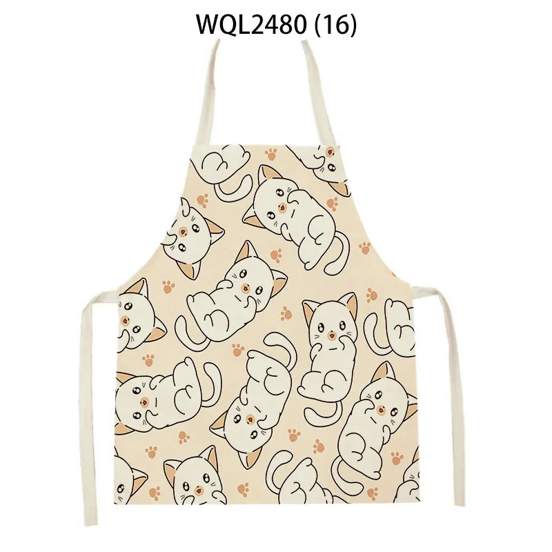 Kitchen Aprons for Women Linen Bibs Household Cleaning Apron Home Waterproof Chefs Cooking Baking Apron for Child