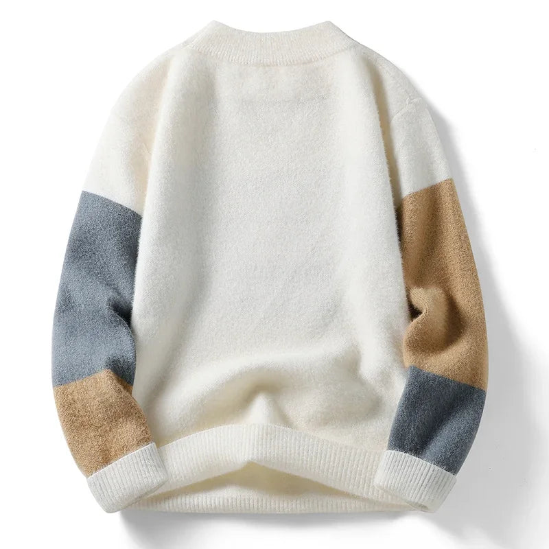 Sweater Men's Autumn/winter Crewneck Bottom Knit Men's Soft Waxy Thermal Top Men's Sweater Jumper Comfortable Stylish