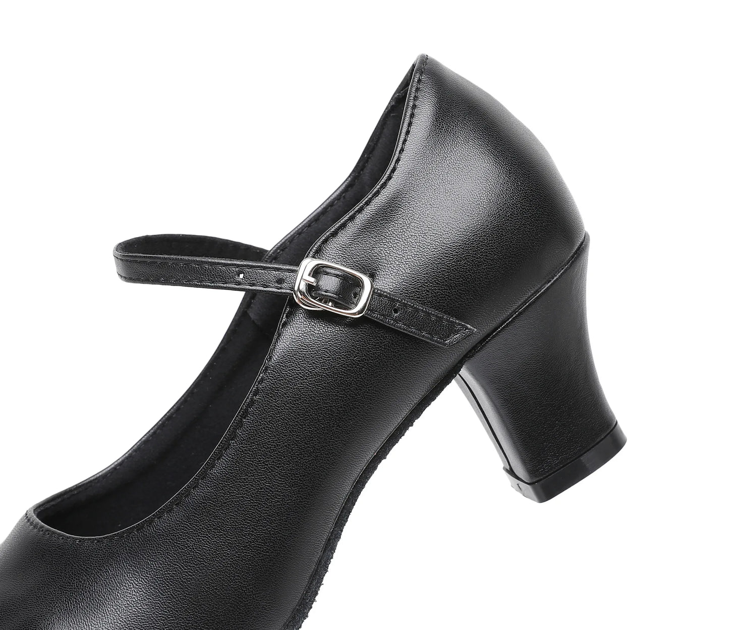 2025 Ladies Latin dance shoes black modern jazz dance shoes ballroom teacher shoes pu dance sneakers high heels 5.5cm
