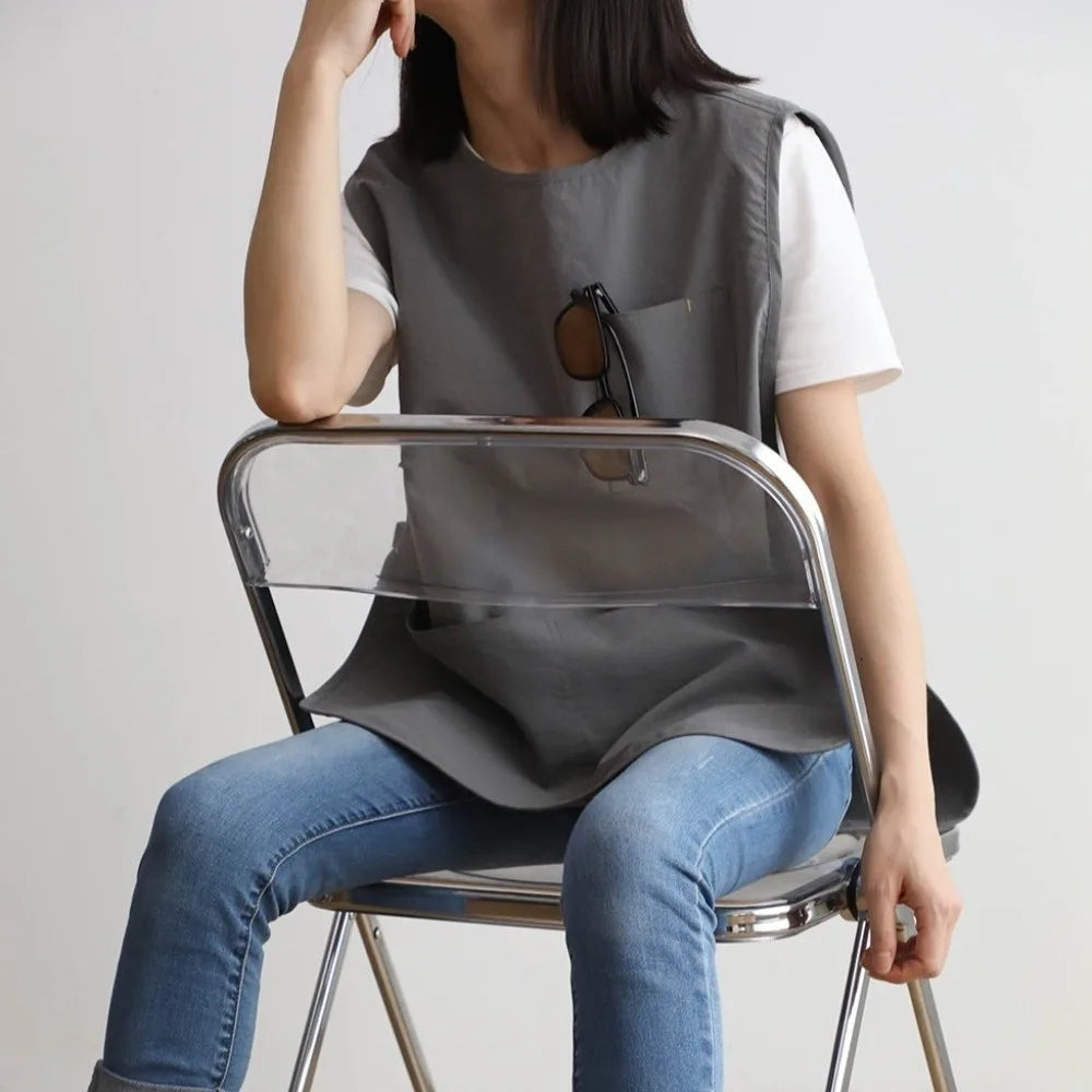 Japanese Household Kitchen Apron Adjustable Catering Workwear Waterproof Work Clothes Anti-static Unisex Salon Barber Cape